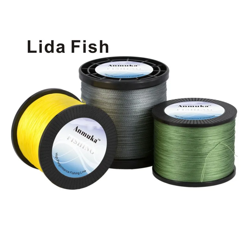 Монохромная износостойкая прочная и мощная рыболовная леска Lida Fish Brand 4 шт. 1000