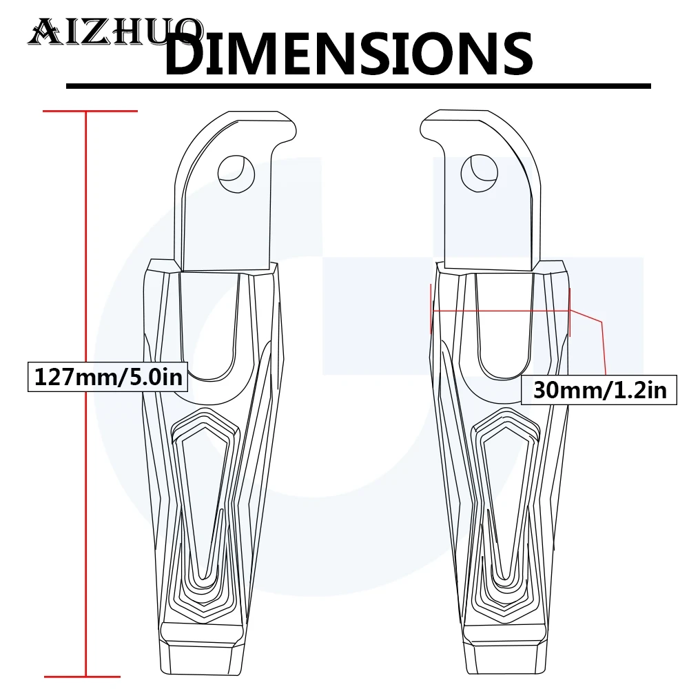 

Motorcycle Motorbike Moto Accessories Folding Rearset Foot Pegs Backseat Pedal Rear Foot Pad Foot Support for Yamaha TMAX530