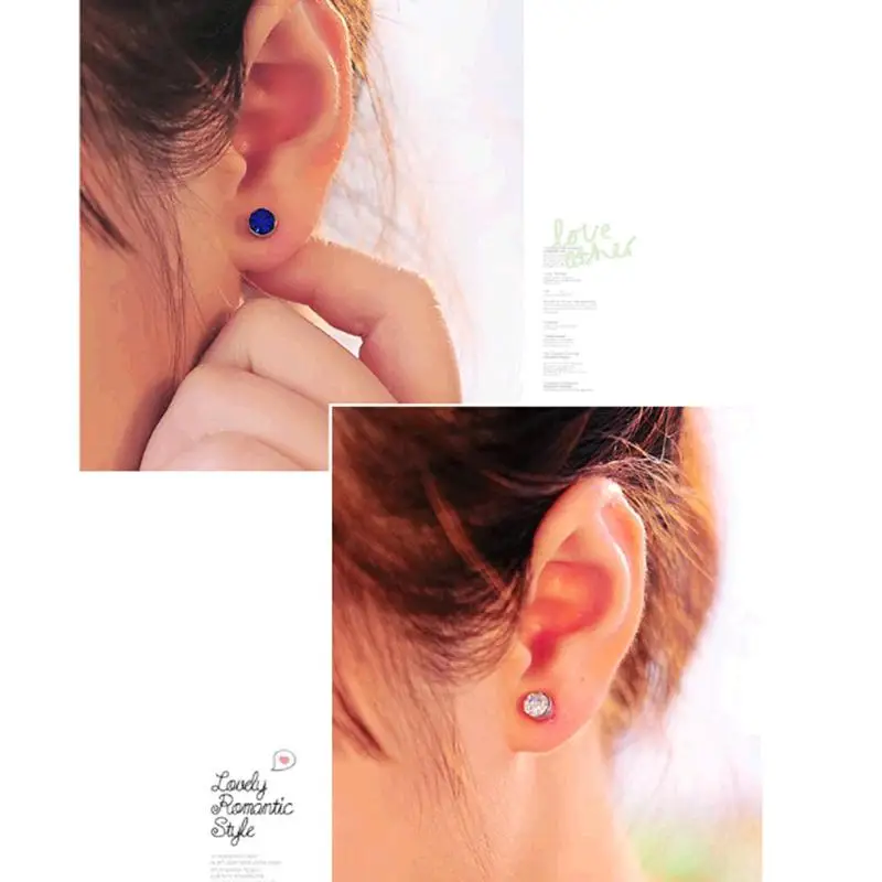 Карамельные цвета Кристалл двухсторонние части магнит посеребренные без