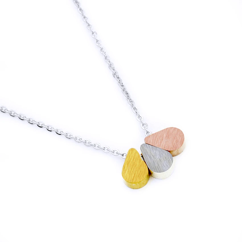 Подвеска капля из нержавеющей стали цвета розового золота|necklace women|pendant necklacevintage