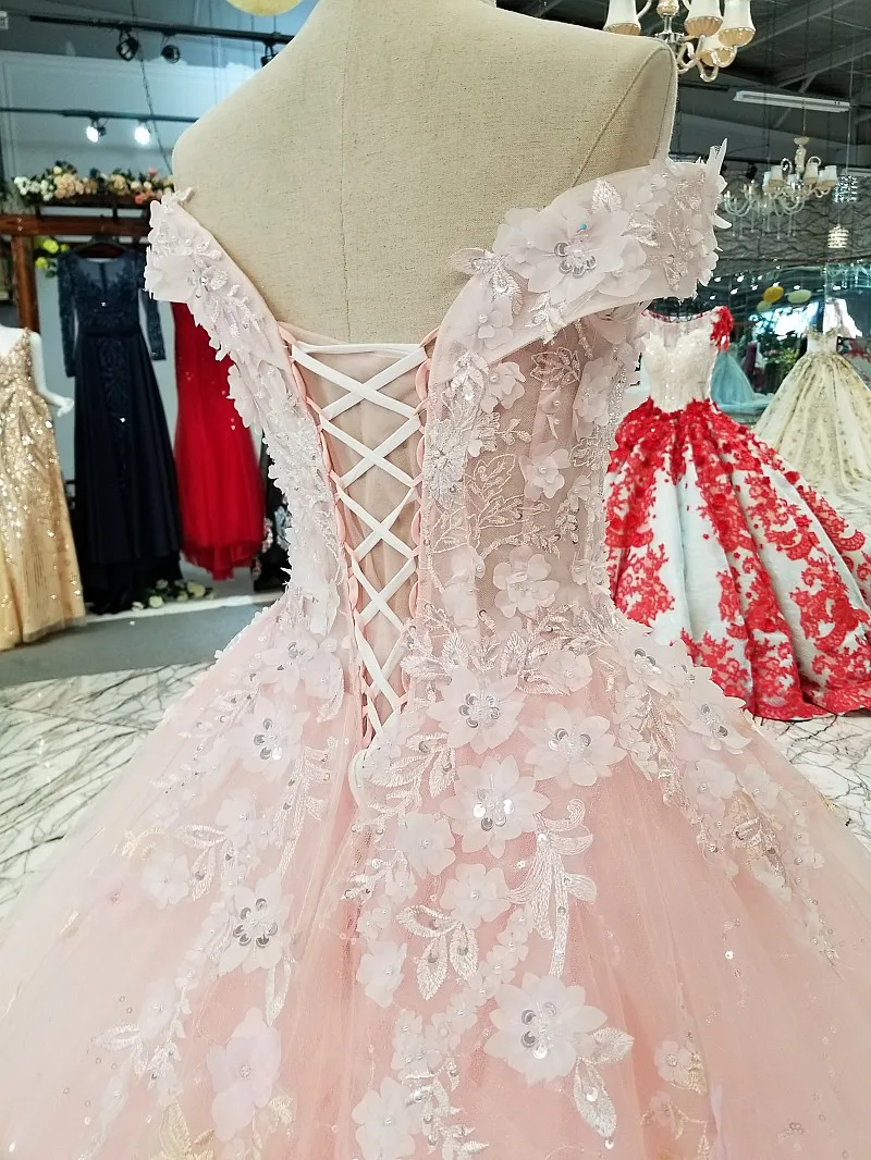 CloverBridal Новое поступление в пол шикарный светильник с розовыми цветами свадебное платье с открытыми плечами