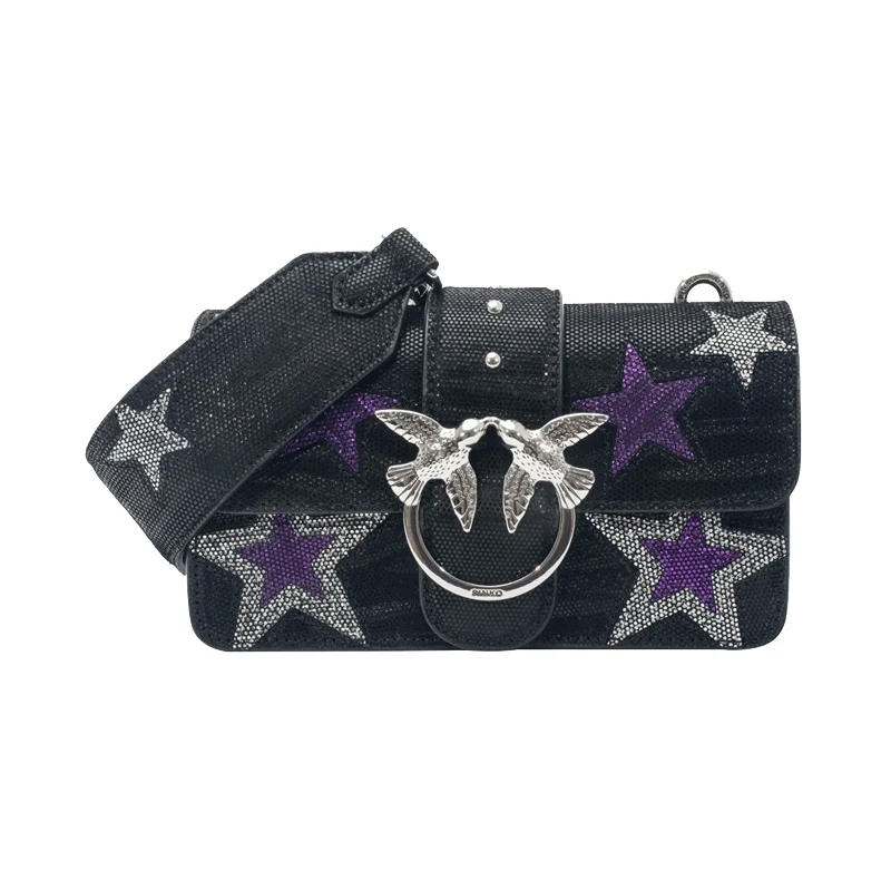 Сумка PINKO Mini Love Stars 2 C/Spallaccio Al 18 19 PLTT 1P218Q Y51R|Сумки с ручками| |