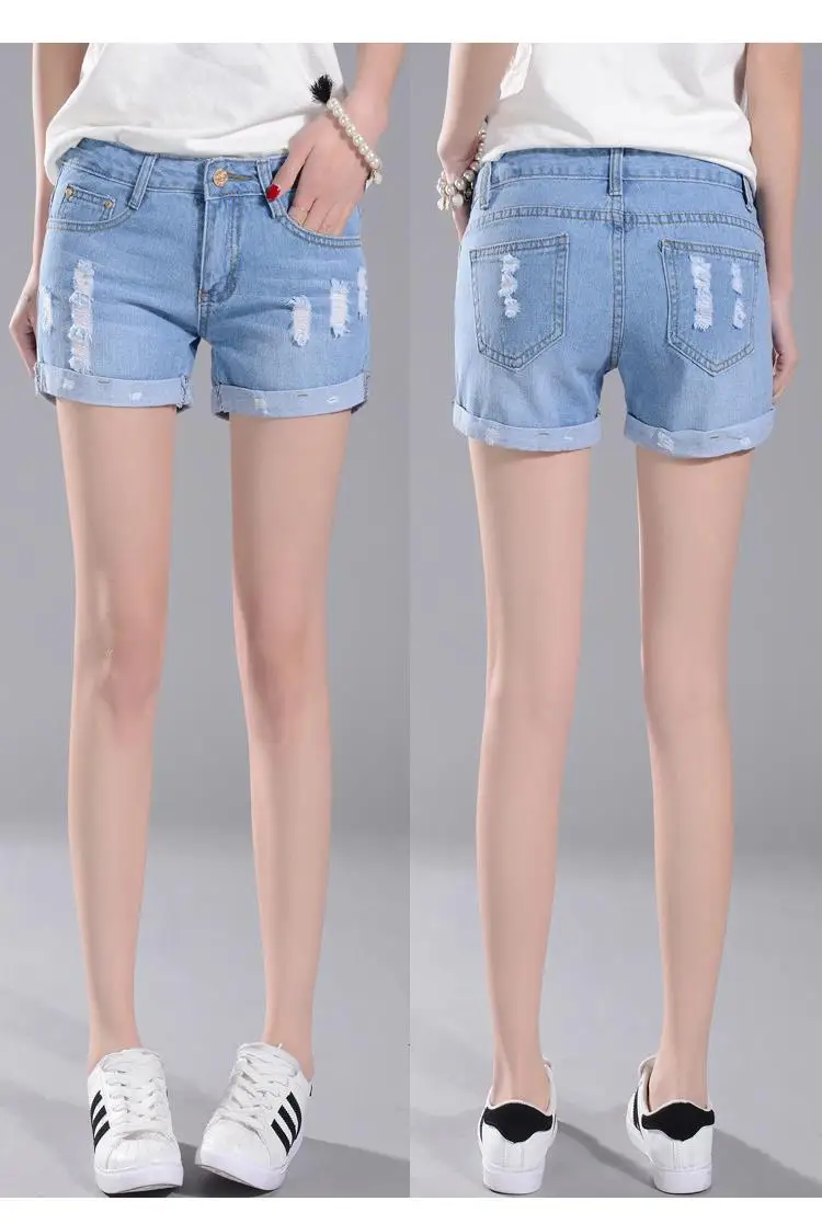 2017 Мода Mid Талией Джинсовые Шорты Женские Летние Случайные Женщины жан Femme Ретро