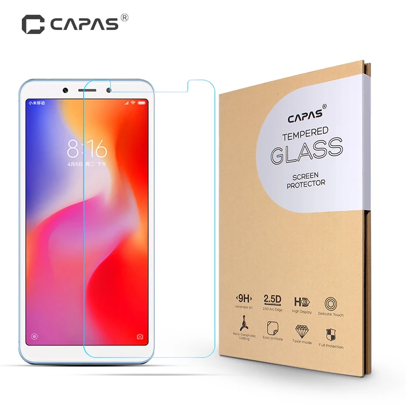 Redmi 6A защита экрана 6 закаленное стекло оригинальные capas прозрачная