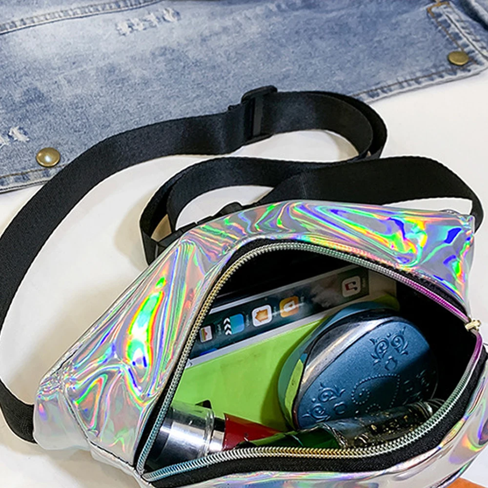 Модная женская поясная сумка из искусственной кожи яркого цвета, поясная сумка для отдыха на открытом воздухе в стиле хип-хоп