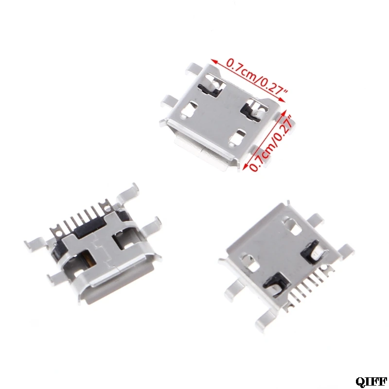 10 шт. Micro USB Type B гнездовой разъем 5Pin 0 72 мм для зарядки телефона планшета