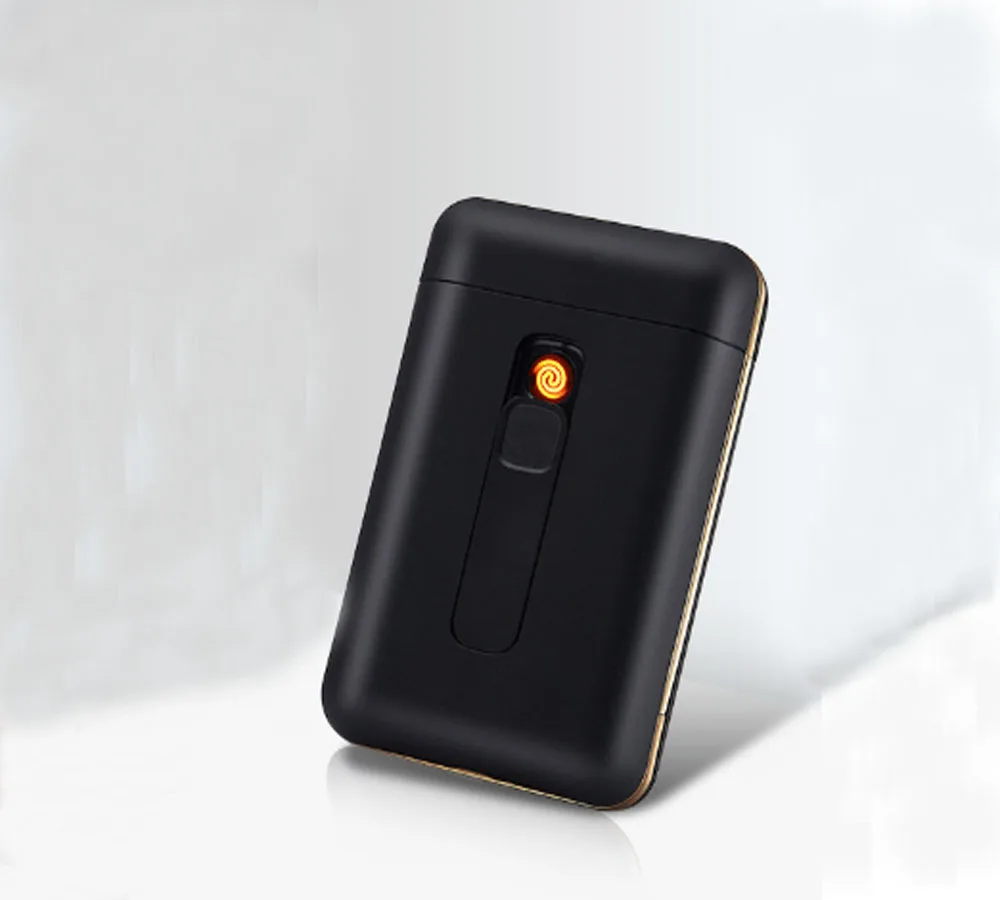 USB Зажигалка чехол для 20 сигарет упаковка для сигарет длиной 100 мм
