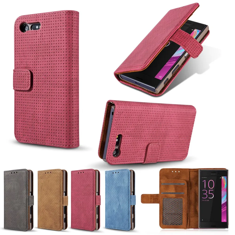 Для Sony Xperia X Compact чехол роскошные кожаные Folio Stand Wallet для XZ XZS Магнитная панель