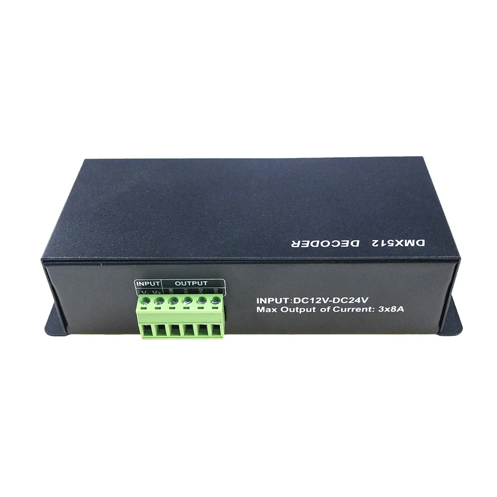 Светодиодный декодер светодиодный RGB DMX 512 3 канала * 8A светильник канала|dmx512 decoder|led