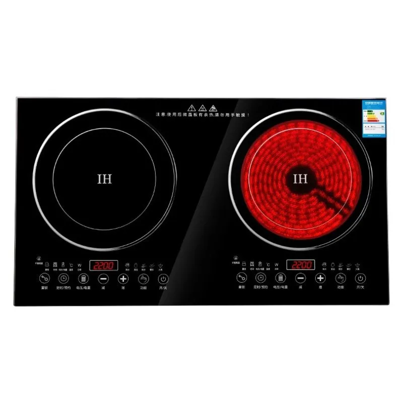 AC220-240V 50-60 Гц двухконфорочная плита 2200 Вт* 2 двухконфорочная электрическая индукционная плита/варочная панель/плита/кухонная посуда/плита/керамика