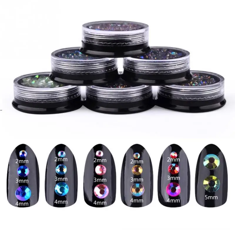 Mix Size Nail Rhinestones Crystal AB Rhinestone Garniture Art Tips Decor Pearl Colorful | Красота и здоровье