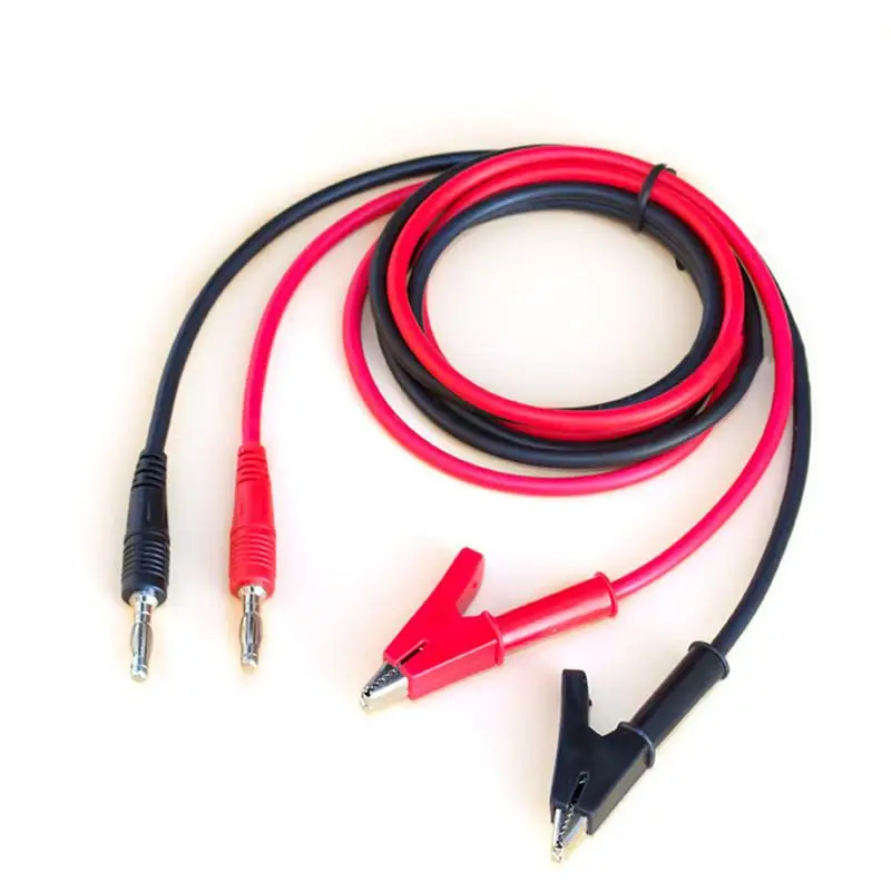 

Y201 1M 4mm Pure Copper Banana Plug To Crocodile Alligator Clip Test Probe Lead Kit Wire Cable J3