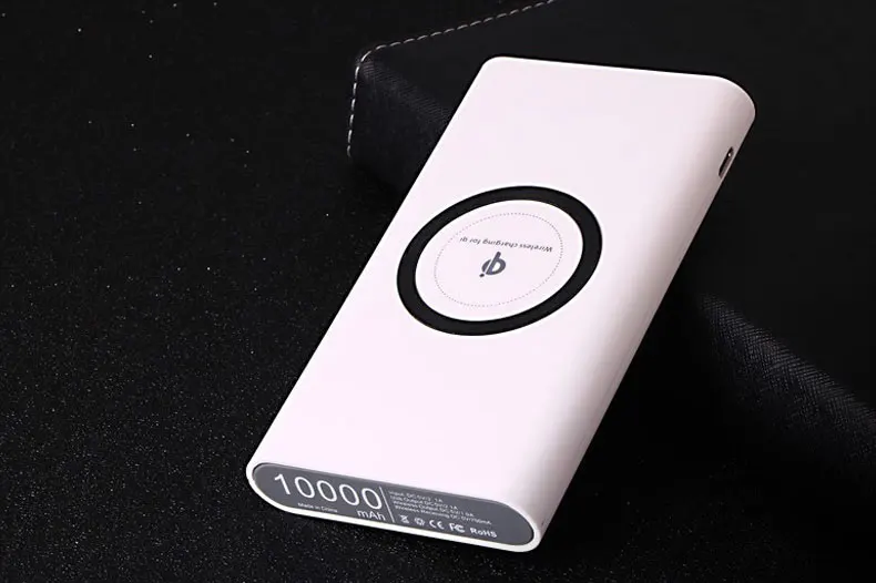 TOPZERO 10000 мАч, зарядное устройство, беспроводное зарядное устройство для iPhone X, 8 Plus, Qi, беспроводное зарядное устройство для samsung S6, 7, 8, Note, 8, Xiaomi, зарядное устройство