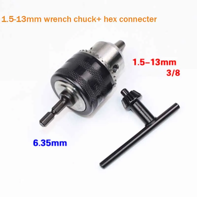 wrench chuck PROSTORMER 1,5-13 мм Ударная дрель Замена патрона ключ Отвертка удлинитель молоток патрон адаптер электроинструмент аксессуар - Цвет: wrench chuck