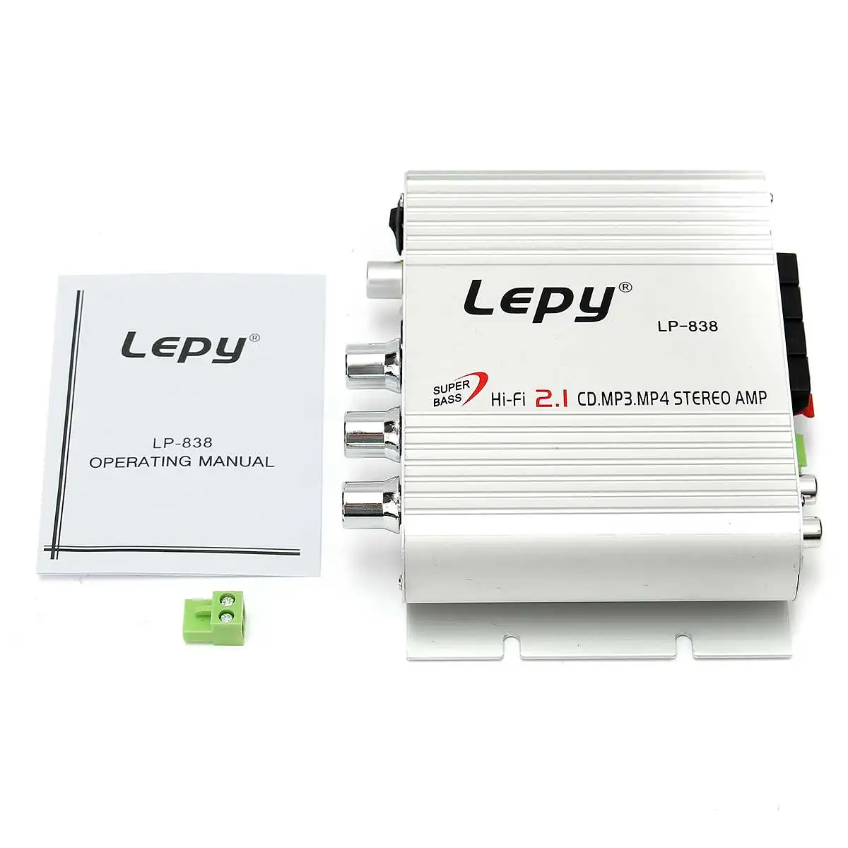 LP-838 2.1CH мини супер бас Hi-Fi усилитель мощности стереозвука усилитель радио MP3 MP4 для усилителя ПК автомобиля dvd-плеер