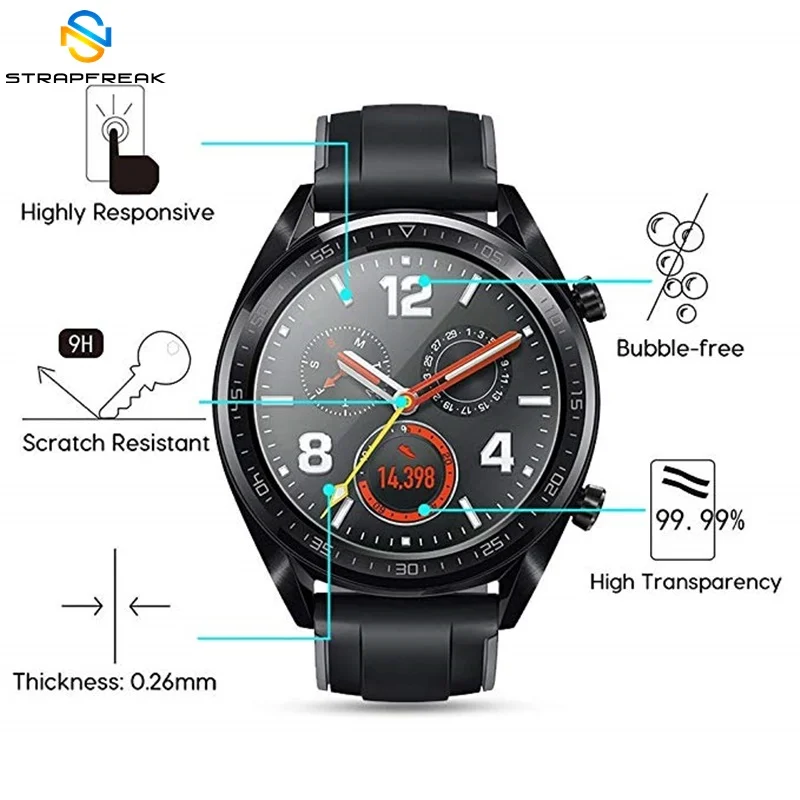 2 шт. для Huawei Watch GT закаленное стекло Защитная пленка экрана 42 мм 46 защита от взрыва