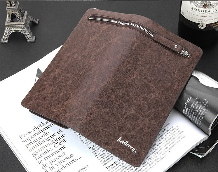 Бренд Baellerry мужская бумажник деловой стиль держателя карты портмоне черный