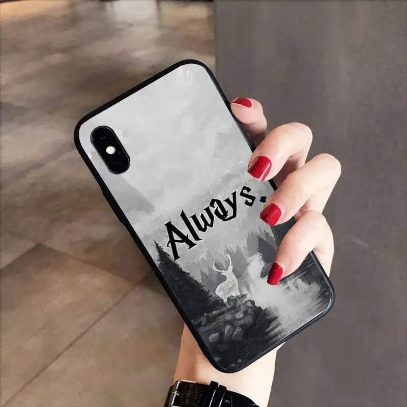 RuiCaiCa всегда школа Слизерин черный мягкий чехол для телефона iPhone 8 7 6 6S 6plus X XS MAX 5 5S SE