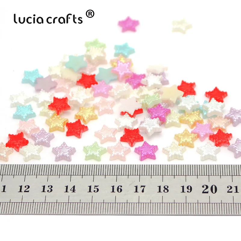 SALE 10mm Star Imitation Pearls Flat Back For DIY Scrapbooking Kid Art Accessories F0305 | Дом и сад