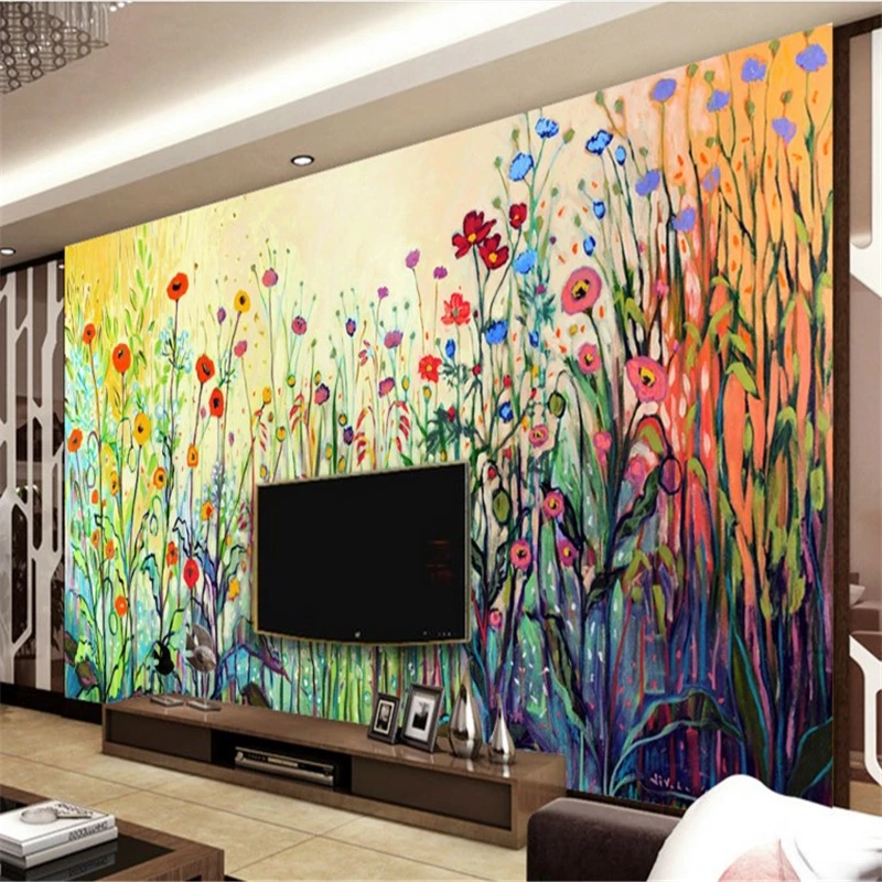 

beibehang Large - scale custom wallpaper modern oil painting fresco fresco TV backdrop papel de parede para quarto em 3d relevo
