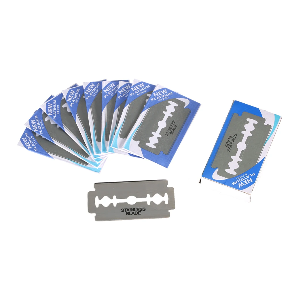 Безопасная бритва с двойным краем Мужская 20 шт. лезвий Классическая длинной