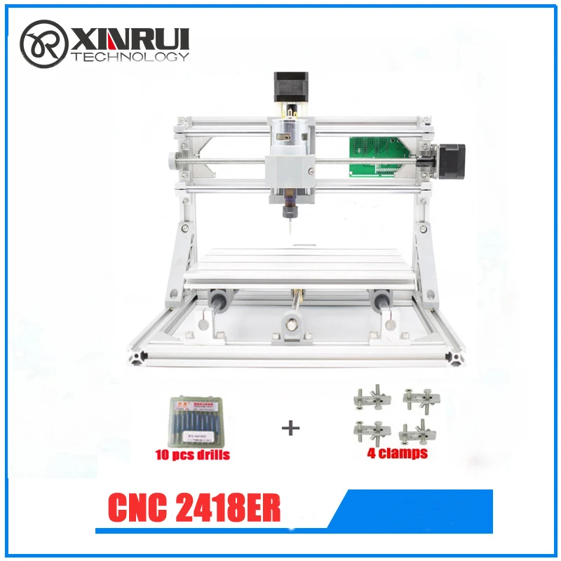 CNC 2418 + ER11 шпиндель GRBL DIY лазерный станок рабочая зона 24x18x4 5 см 3 оси Pcb фрезерный
