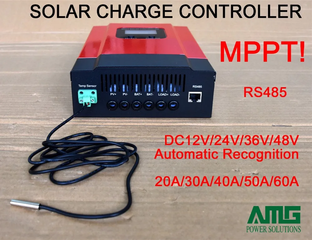 Контроллер заряда солнечной батареи MPPT 20A/30A/40A/50A/60A 12 В/24 В/36 В/48 В с автоматическим