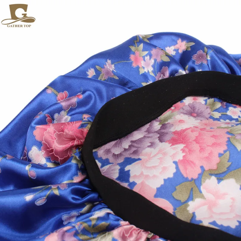 Роскошная широкая атласная шапка 12 шт./лот Удобная для ночного сна кепка