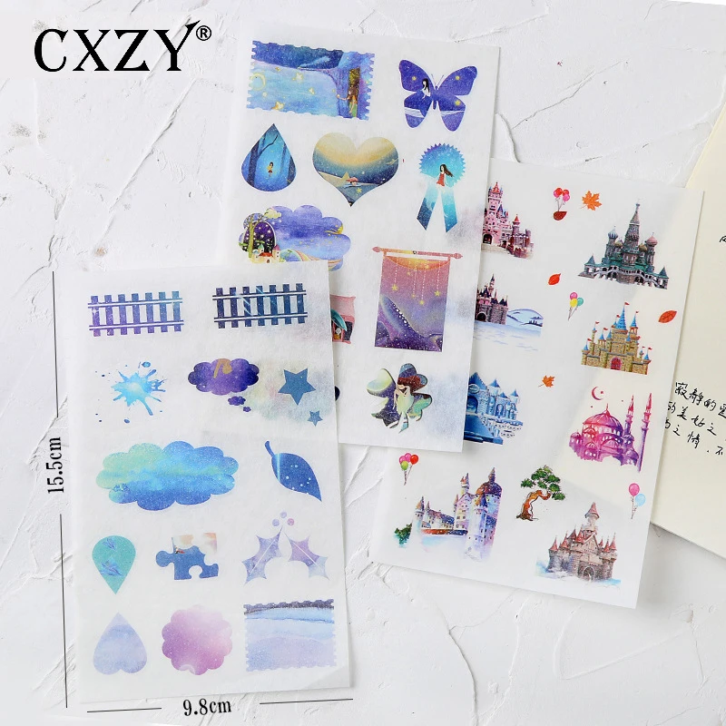 CXZY 6 шт./компл. цветы Звездное винтажное искусственное растение Скрапбукинг