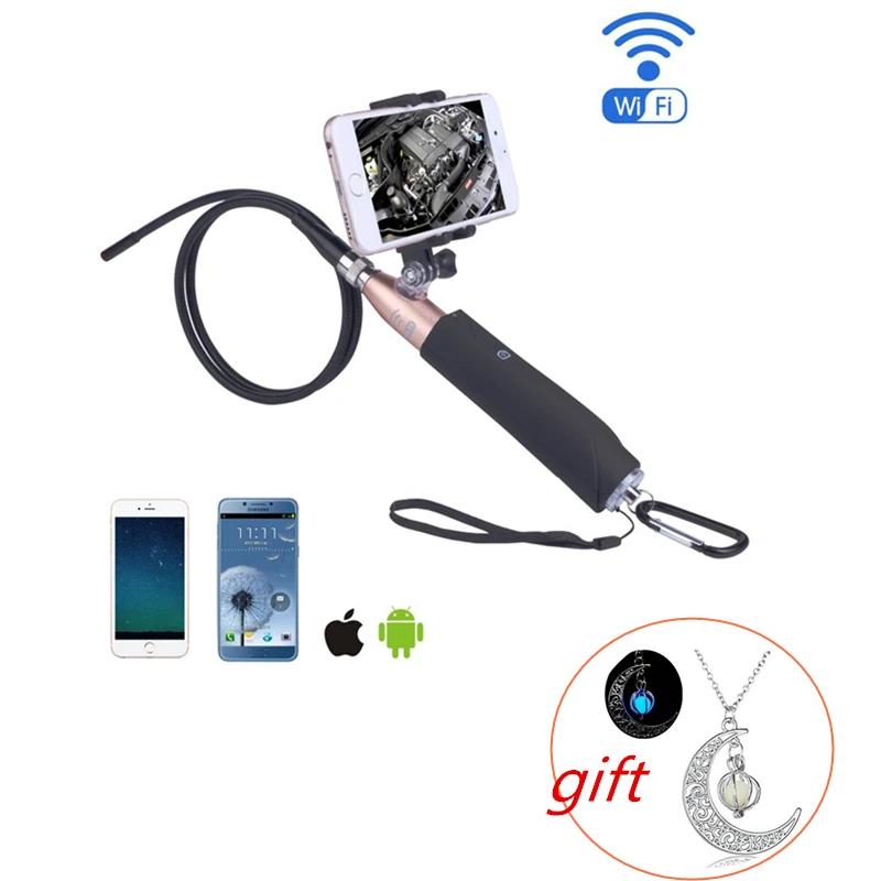 WIFI ручной эндоскоп 8 мм Len IOS Android s 6LED водонепроницаемый портативный Wifi камера
