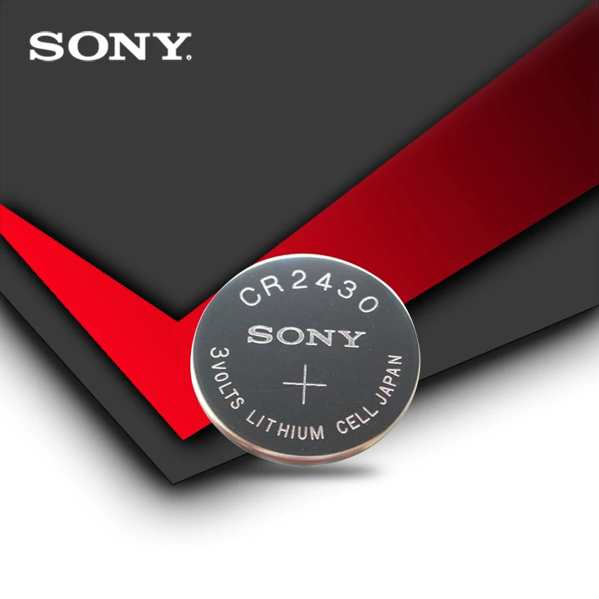 1 шт./лот sony CR2430 CR 2430 3V литиевая Кнопочная батарея батареи для часов, часов, слуховых аппаратов