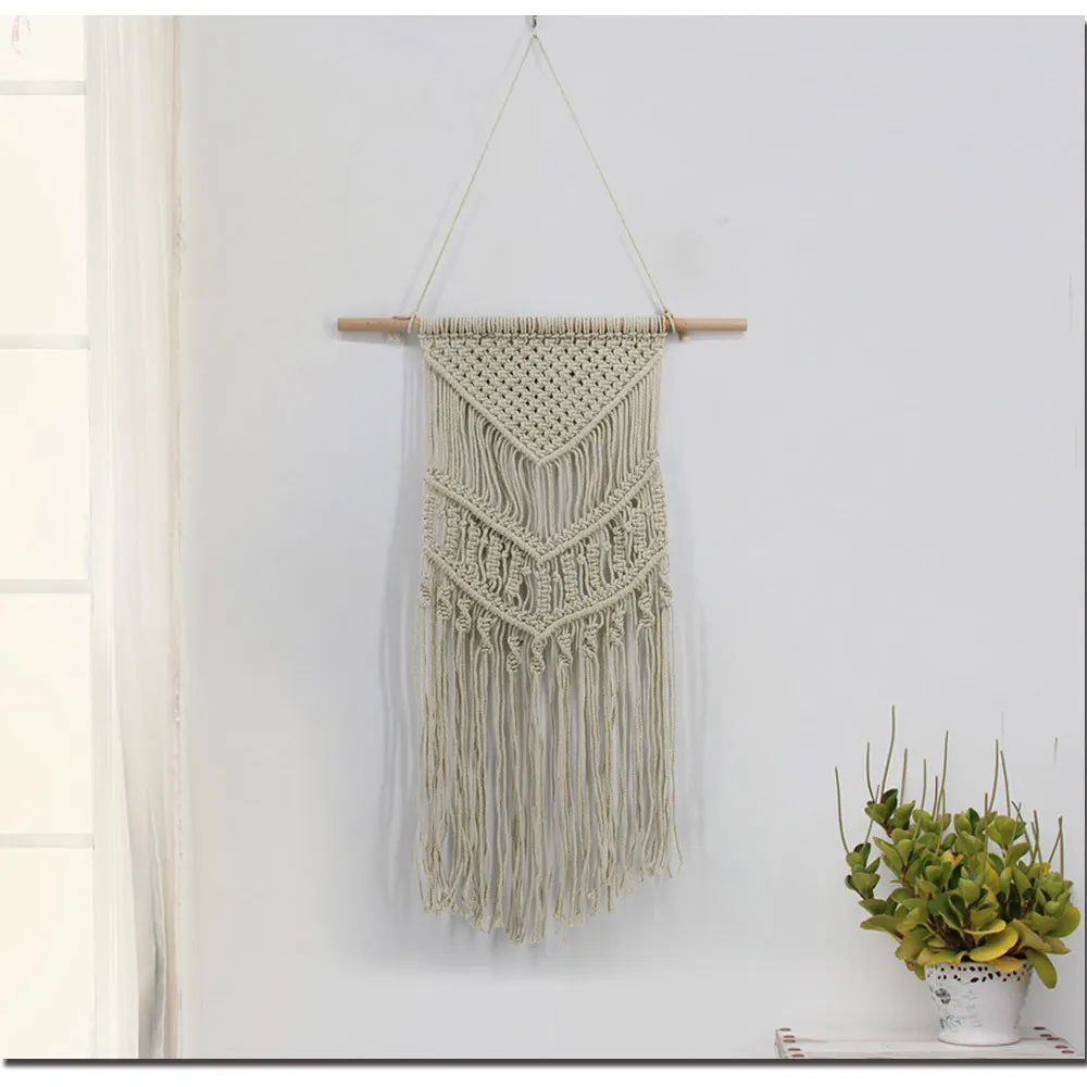 Wall Art Handmade Bohemian Hanging Tapestry with Lace Fabrics Decoration Best Gift | Дом и сад