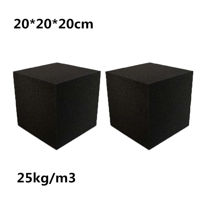 2 шт Акустическая угловая пена 20*20*20 см студия куб пена черная 25 плотность