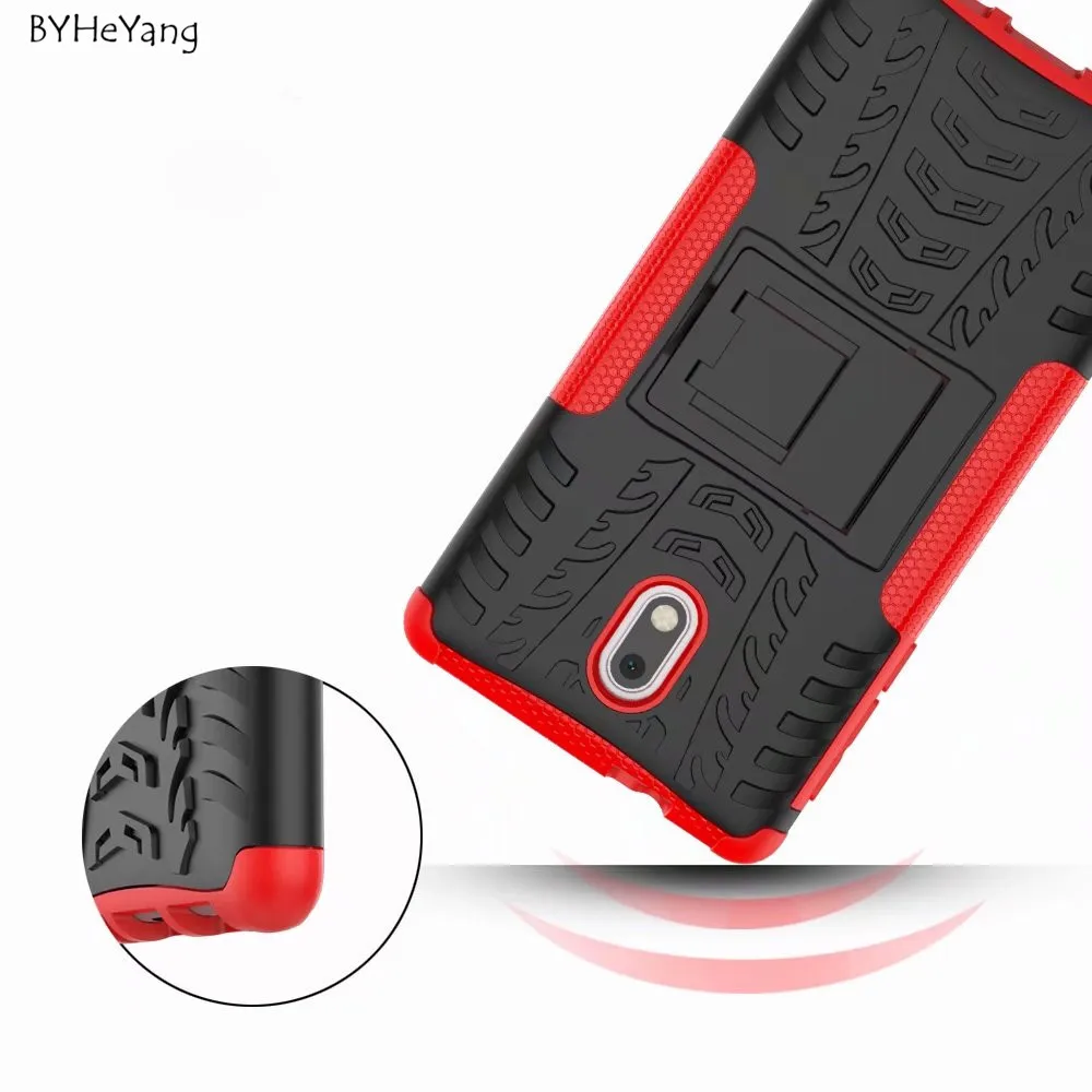 Чехол BYHeYang для Nokia 3 ТПУ + ПК силиконовый чехол с подставкой двойной армированный