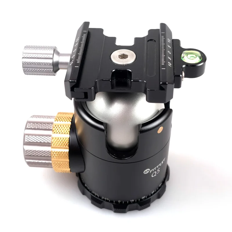 FITTEST Q5 Aluminum Alloy Tripod Head With Screw knob Clamp Compatible with RRS Arca Swiss fro DSLR Cameras like Nikon Canon | Электроника