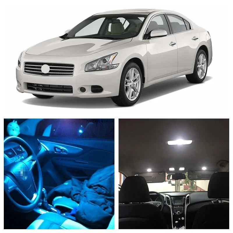 Светодиодный светильник 12 шт. белый голубой для Nissan Maxima 2009-2014 внутренняя посылка