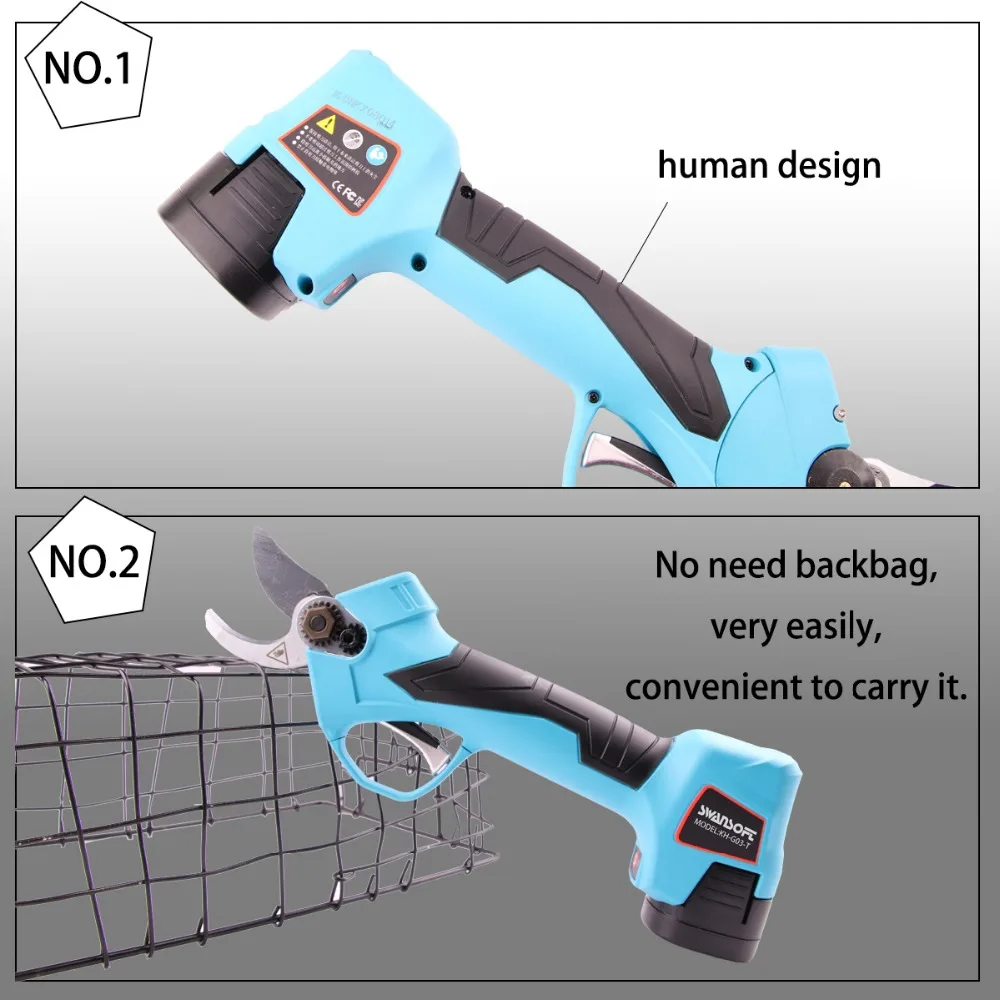 Электрический секатор вместе с двумя батареями для одного набора Бесплатная