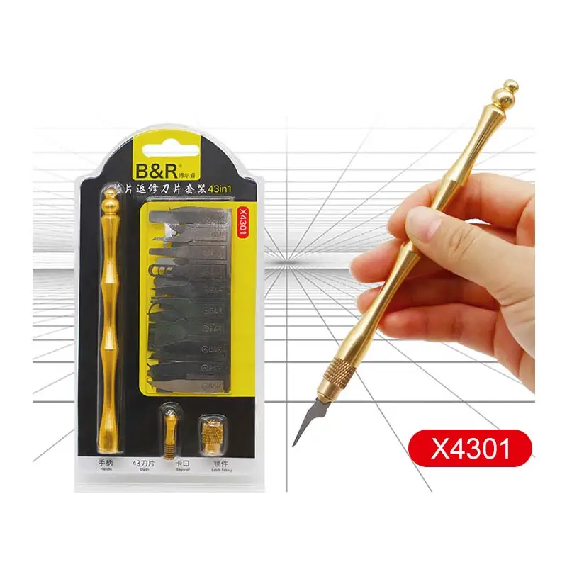 Новейший 43в1 BGA ремонтный нож для iPhone CPU NAND чип IC удаления клея разборка набор