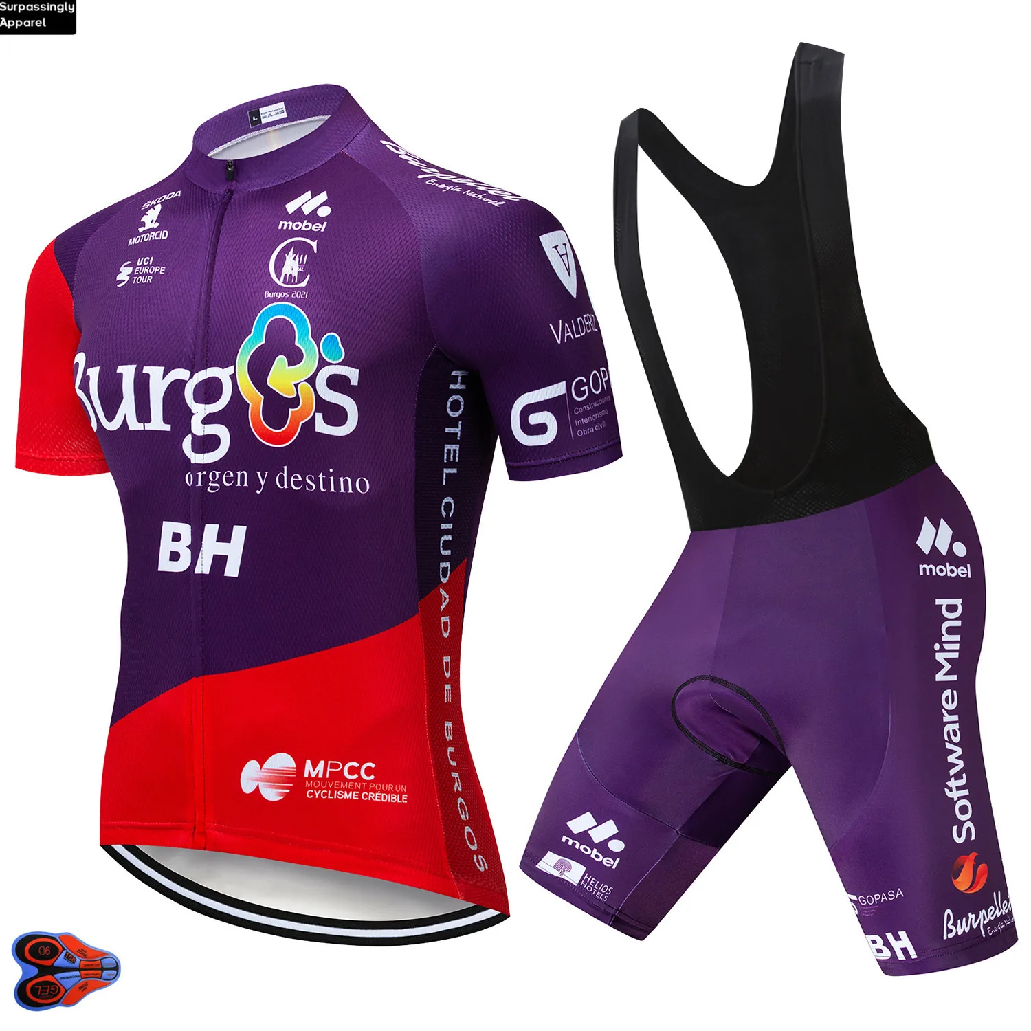 2019 Red BH Велоспорт Джерси 9D гелевая подкладка велосипедные шорты MTB Ropa Ciclismo дышащая