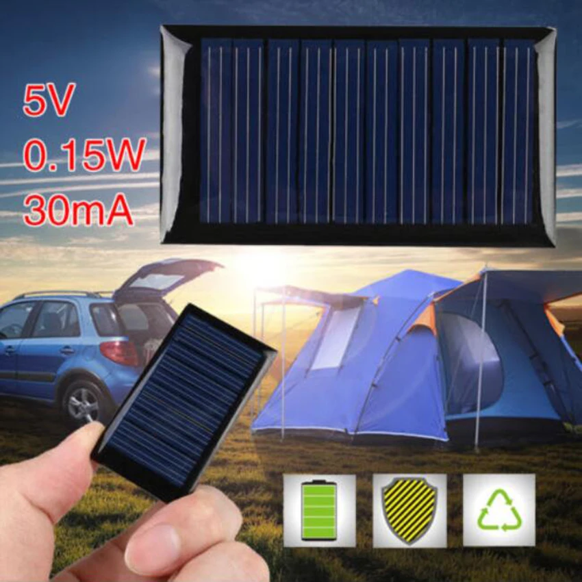 Mini 0.15W 5V Solar Panel Power System DIY Battery Cell Charger Module Portable Panneau Solaire Energy Board 53*30mm | Электроника
