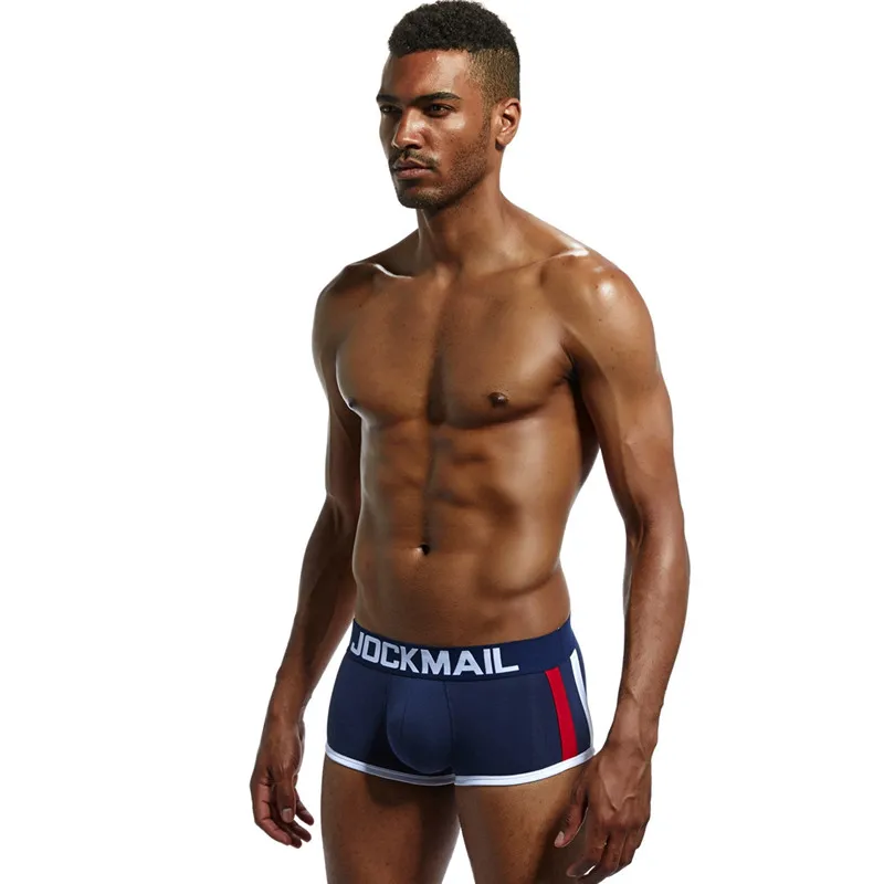 JOCKMAIL, Брендовое сексуальное мужское нижнее белье, боксеры с эффектом пуш-ап, боксеры, шорты, дышащая мужская посылка, увеличивающее мягкость, нижнее белье для геев