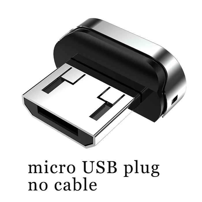 micro USB plug WSKEN X2 usb type C Micro USB Магнитный кабель для iPhone XR XS зарядный кабель 3A Быстрая зарядка для Sansung S9 type-C USB-C адаптер - Цвет: micro USB plug