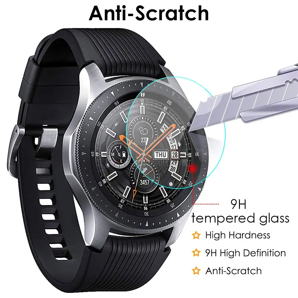6 шт./упак. ТПУ мягкий чехол+ Стекло Экран пленка для samsung galaxy watch 46, 42 мм, версия для защиты рамка Корпус сменная часть Защитная крышка