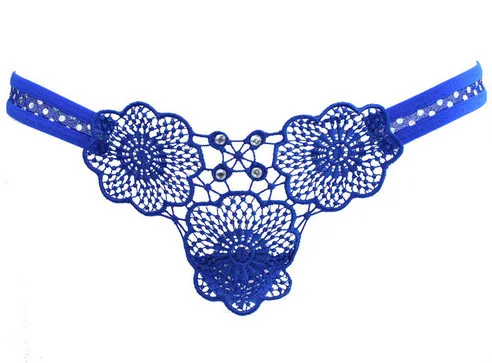 Sexy G String Women Lace Hollow Out Low-rise Thong Underwear Briefs Embroidery Flower G-string Open Butt Crothless Panties |