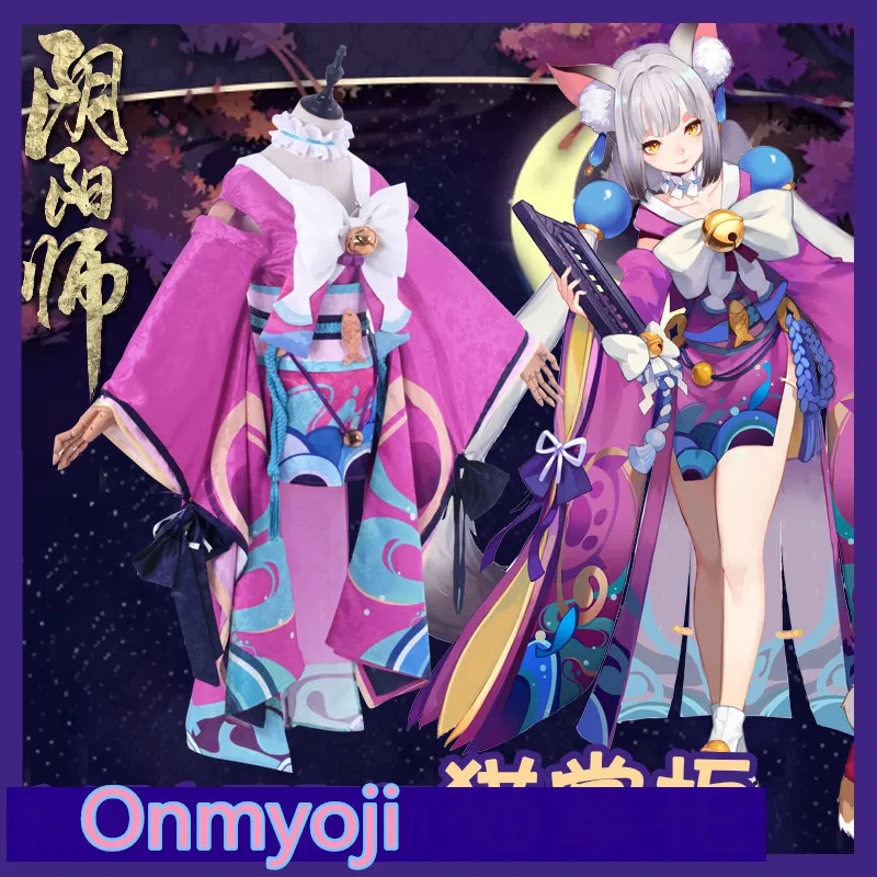 Аниме! Onmyoji Cat Shopkeeper новинка 2018 прекрасное кимоно для ролевых игр костюм косплея