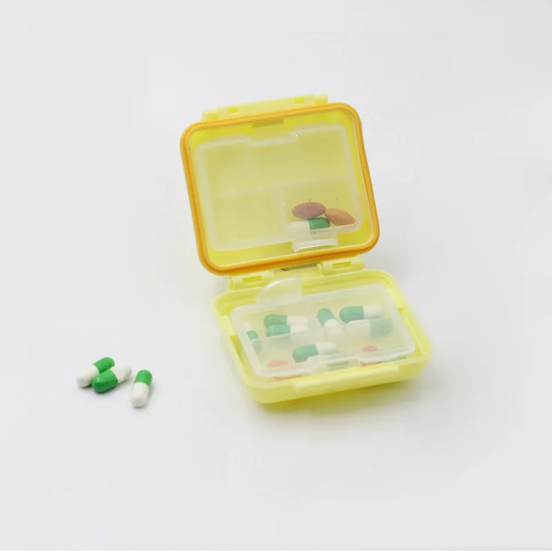 

Mini Sealed Portable Folding Pill Storage Box Waterproof Compartment Medicine Survival Container Outdoor Travel For 7 Days