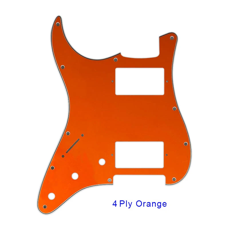 4 ply orange Pleroo аксессуары для гитары pickguards 11 отверстий для левшей США/Мексика стандарт ST HH гитара Stratocaster с PAF Humbucker - Цвет: 4 ply orange
