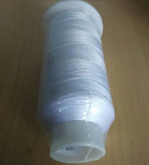 Белая катушка с конусами 1 шт. 5000 м из полиэстера нить для нити вышивальной машины