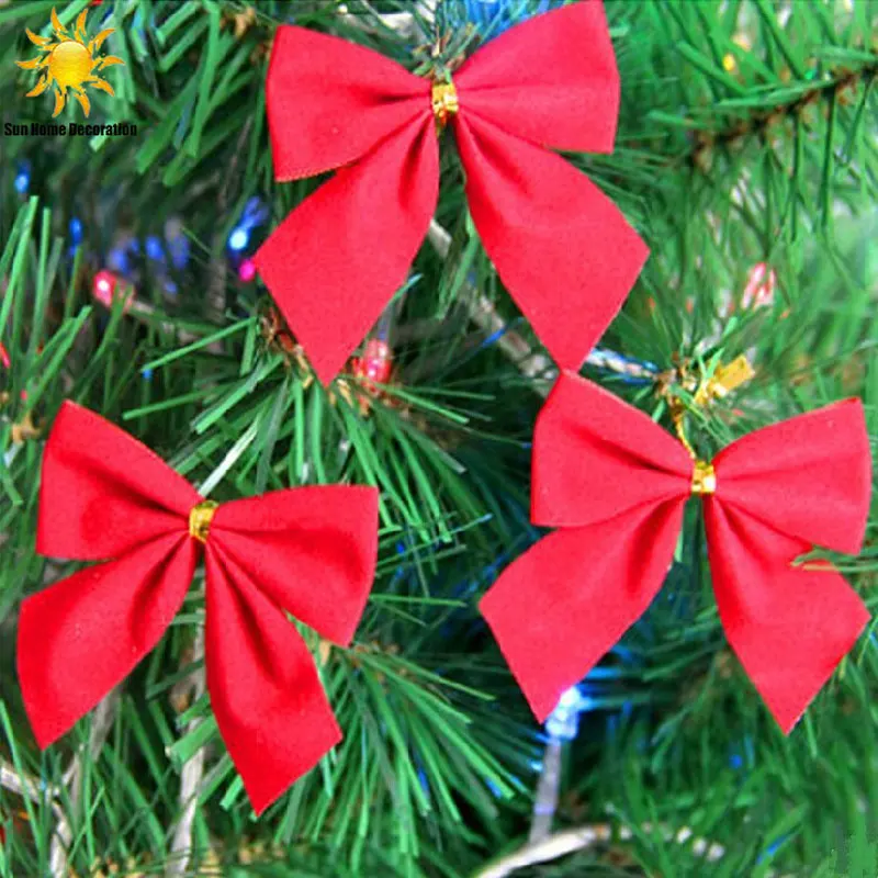 12 шт. декоративные банты для новогодней ёлки|decorative ornaments|decoration partydecorative red |