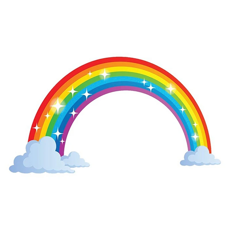 Large PVC Rainbow Wall Sticker Kids Bedroom Nursery Window Decals Vinyl Art Murals Adhesive Wallpaper DIY Ho Decoration